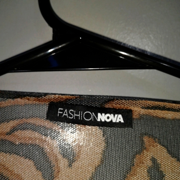 Fashion Nova Megan Thee Stallion Tiger Print Mesh Cover up - Picture 3 of 5